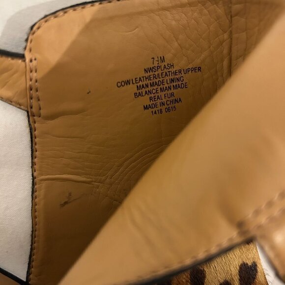 NINE West Splash Leopard Booties Women’s Size 7 ½ - Picture 10 of 10